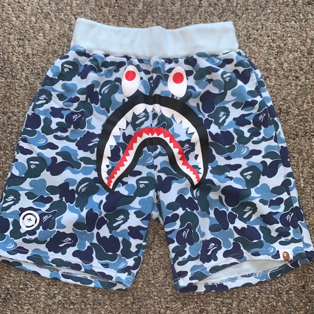 Blue bape shorts, size medium, only wore twice